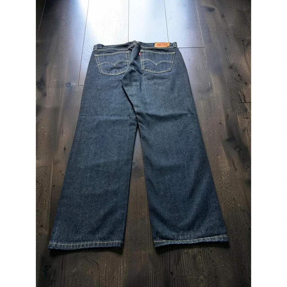 Levi's 559 Relaxed Straight Jeans Mens 36x30 Dark Blue Denim Classic BaggyCasual